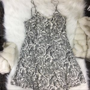 Old Navy Black and White Simple Floral Dress